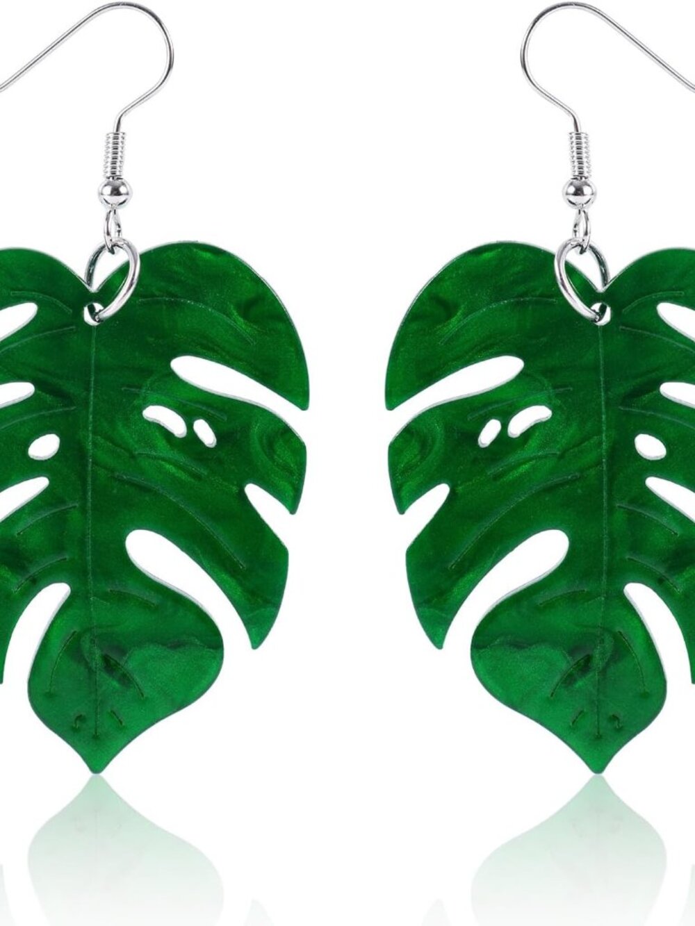 Monstera Earrings, Palm Leaf Plant Earrings for Women Drop Dangle Jewelry